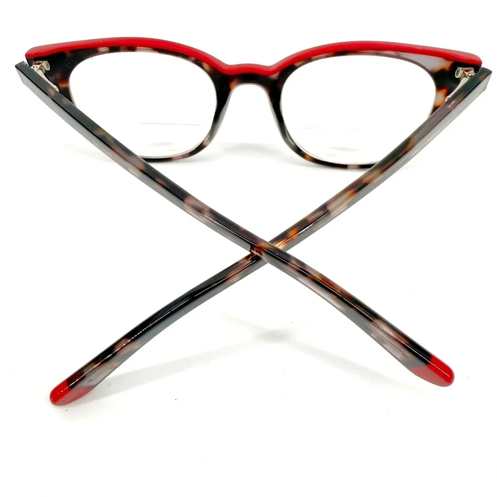 Scott Harris Eyeglasses Womens Cateye Tortoise Demi Red SH-622 C3 Europa